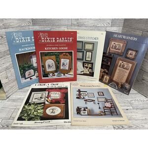 Cross Stitch Pattern Leaflet Book Mixed Theme Lot Of 6 Dixie Darlin Stoney Creek